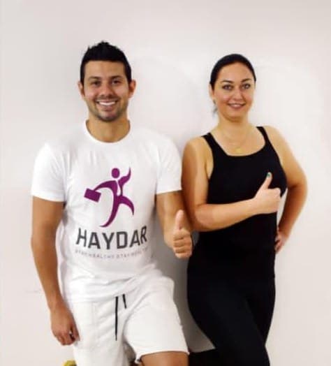 Ahmed Heidar with a client
